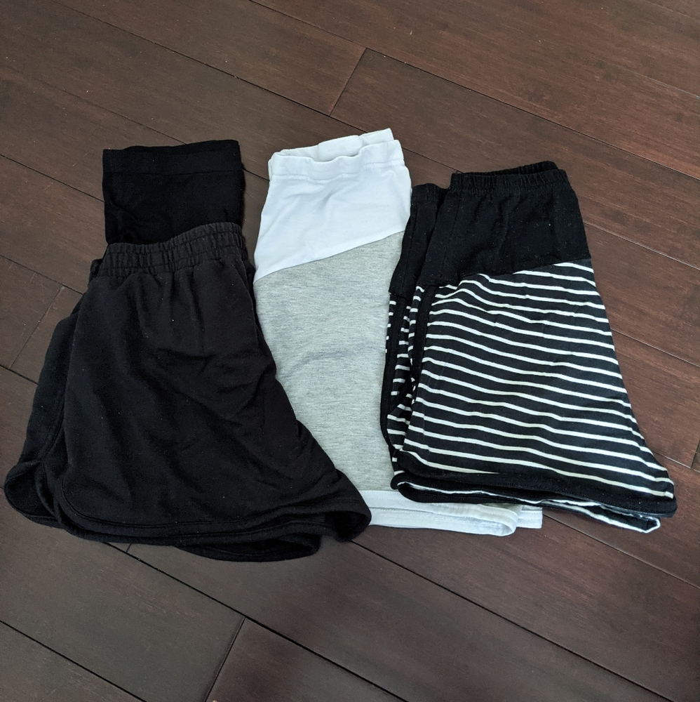 Set of 3 Athletic Maternity Shorts